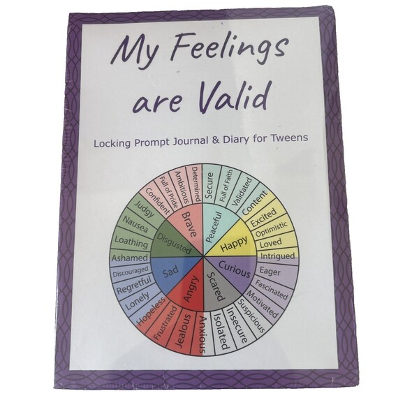 My Feelings Are Valid Journal Daily Writing Prompts Diary Lock Tweens New Sealed - Picture 1 of 5